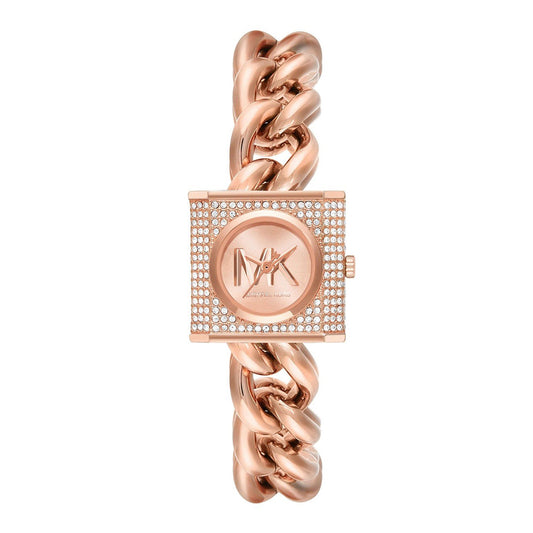 Michael Kors Women's MK Chain Lock Three-Hand