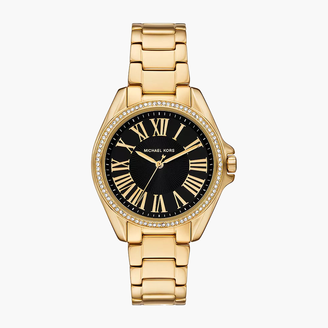 Michael Kors Kacie Three-Hand Gold-Tone Stainless Steel Watch