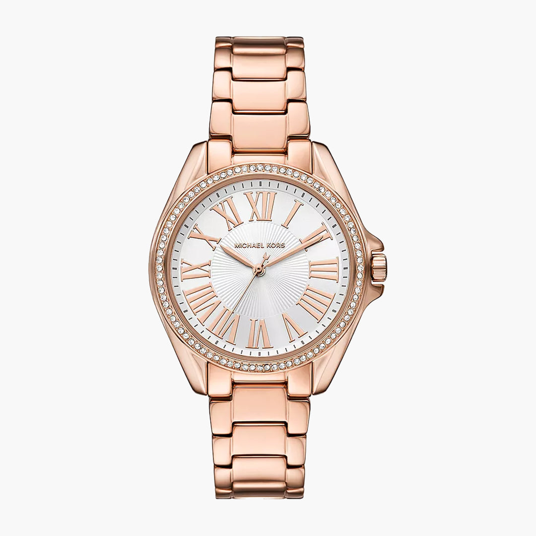 Michael Kors Kacie Three-Hand Rose Gold-Tone Stainless Steel Watch