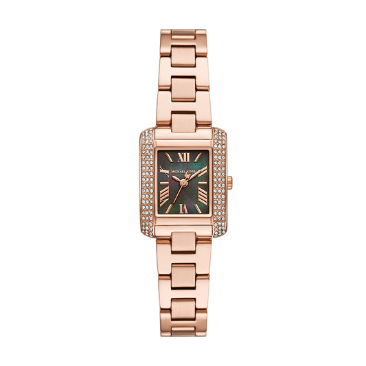 Michael Kors Emery Three-Hand Rose Gold-Tone Stainless Steel Watch
