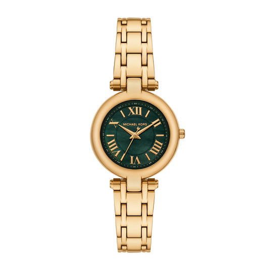 Michael Kors Women's Laney Three-Hand, Gold-Tone Stainless Steel Watch