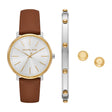 Michael Kors Women's Pyper Three-Hand, Stainless Steel Watch, Bracelet, and Earrings Set