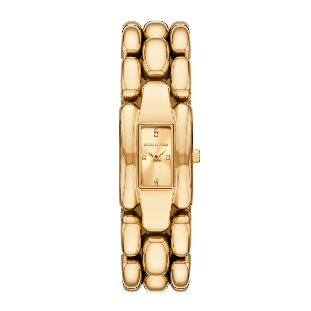 Michael Kors Women's Hally Two-Hand Gold-Tone Stainless Steel Watch