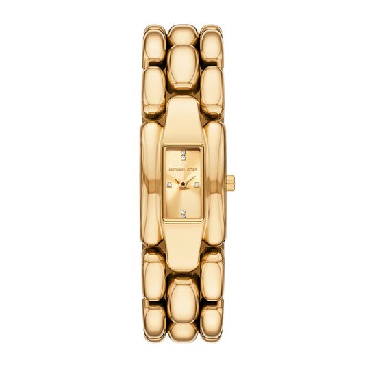 Michael Kors Women's Hally Two-Hand Gold-Tone Stainless Steel Watch