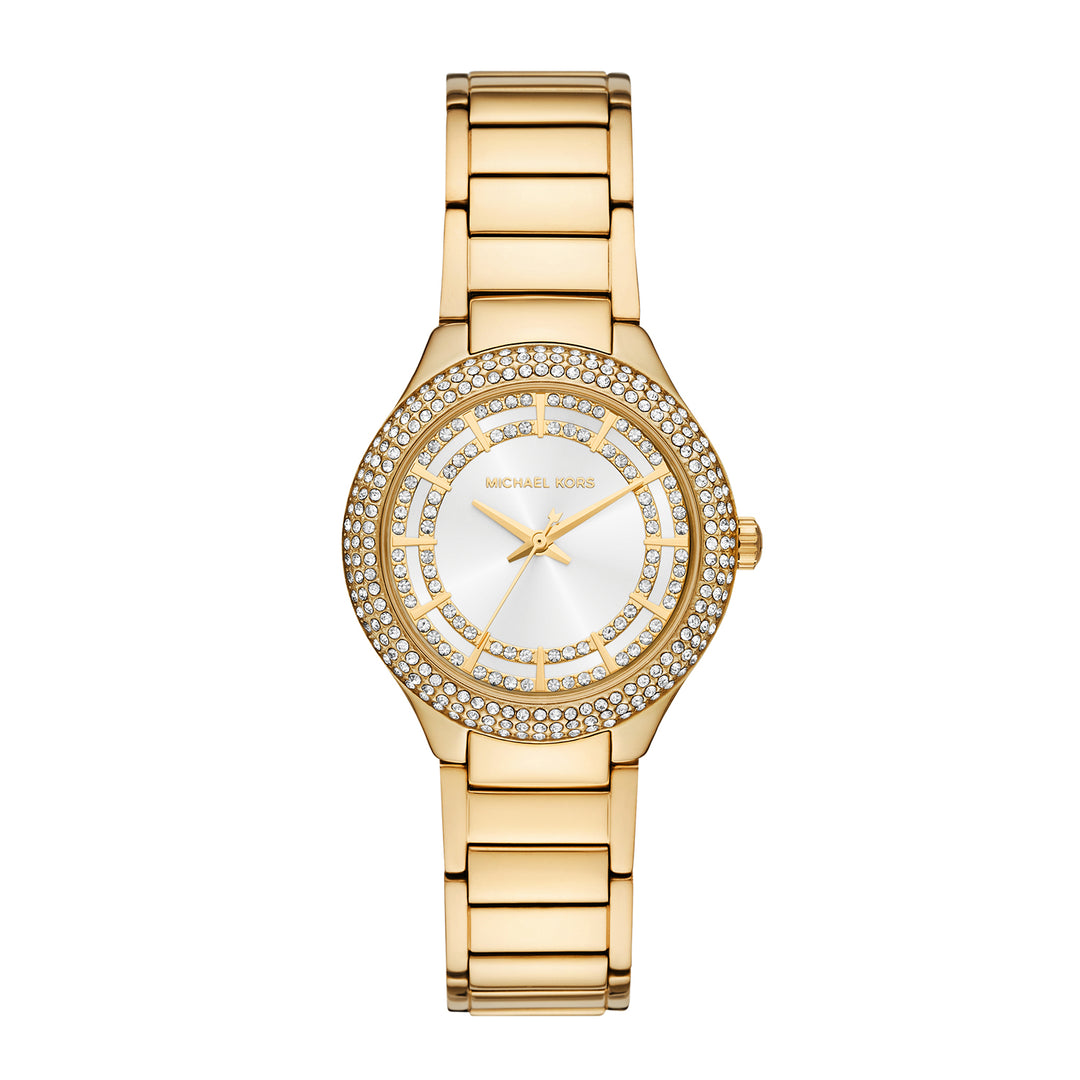 Michael Kors Women's Sylvia Three-Hand Gold-Tone Stainless Steel Watch