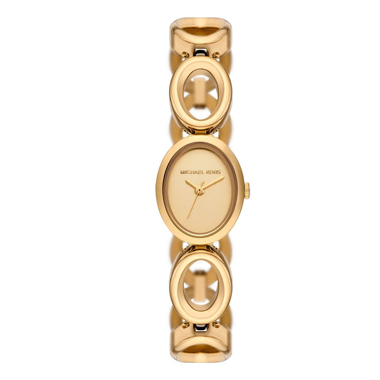 Michael Kors Women's Maude Three-Hand Gold-Tone Stainless Steel Watch