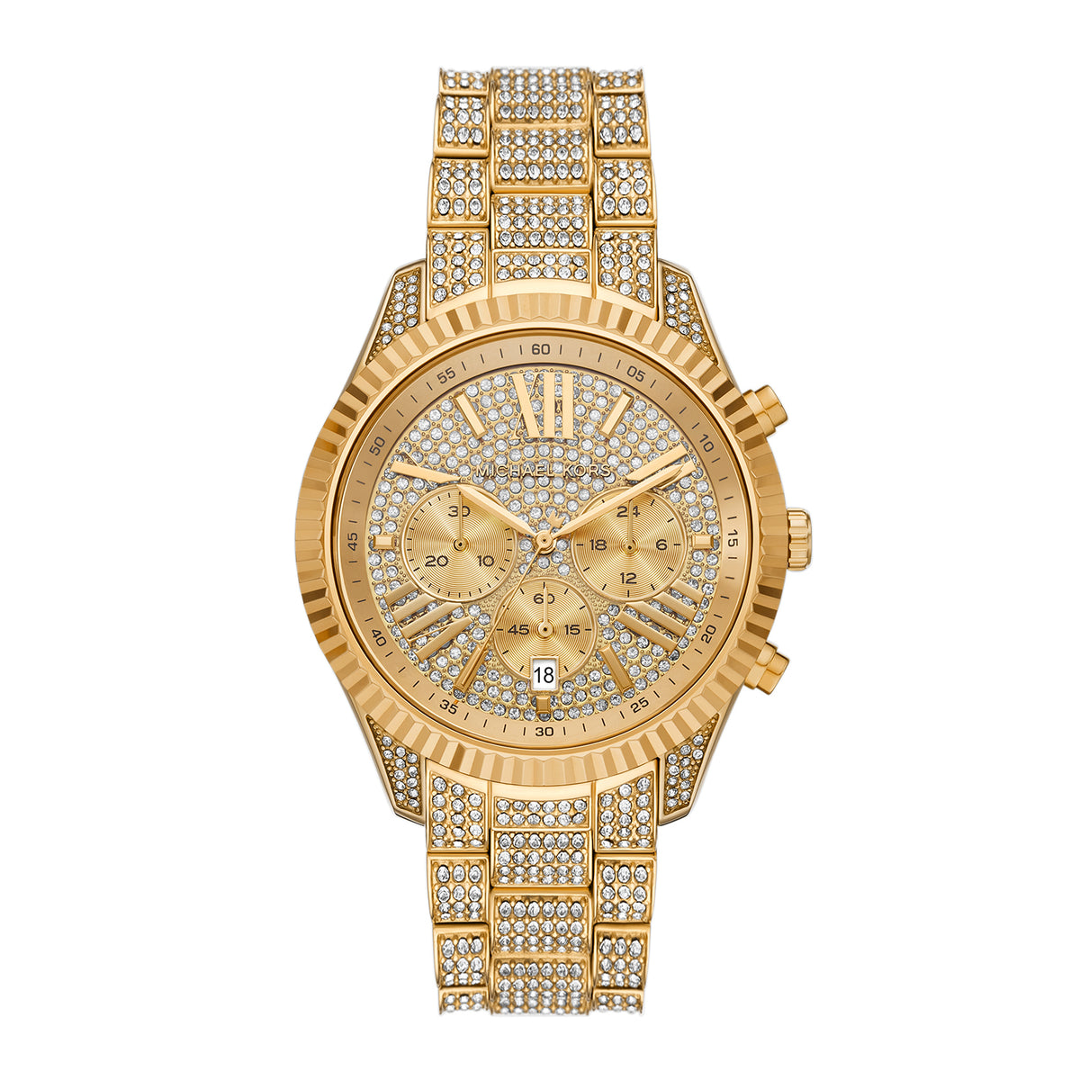 Michael Kors Women's Lexington Chronograph Gold-Tone Stainless Steel Watch - MK4971