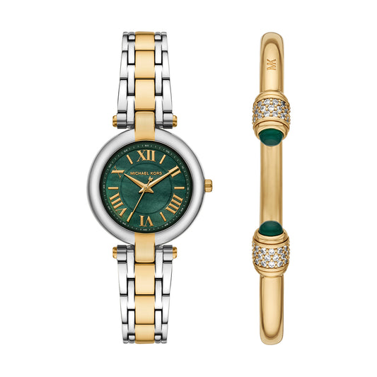 Michael Kors Women's Laney Three-Hand Two-Tone Stainless Steel Watch Set