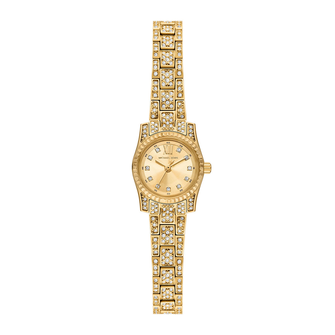 Michael Kors Women's Lexington Three-Hand Gold-Tone Stainless Steel Watch