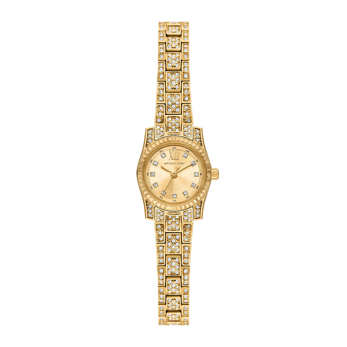 Michael Kors Women's Lexington Three-Hand Gold-Tone Stainless Steel Watch