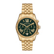 Michael Kors Women's Lexington Chronograph Gold-Tone Stainless Steel Watch