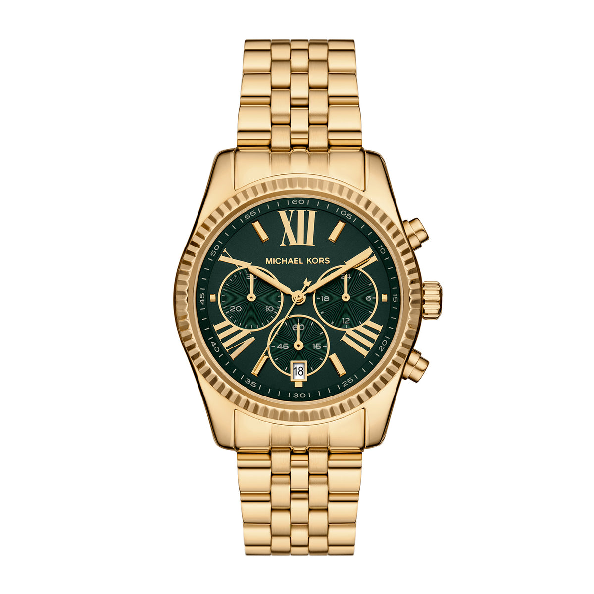 Michael Kors Women's Lexington Chronograph Gold-Tone Stainless Steel Watch