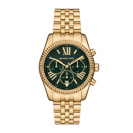 Michael Kors Women's Lexington Chronograph Gold-Tone Stainless Steel Watch