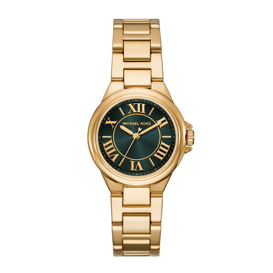 Michael Kors Women's Camille Three-Hand Gold-Tone Stainless Steel Watch