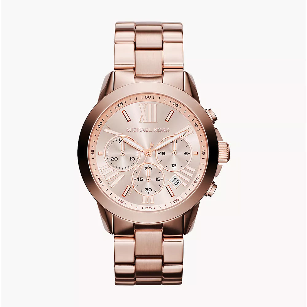Michael Kors Brynn Chronograph Rose Gold-Tone Steel Watch