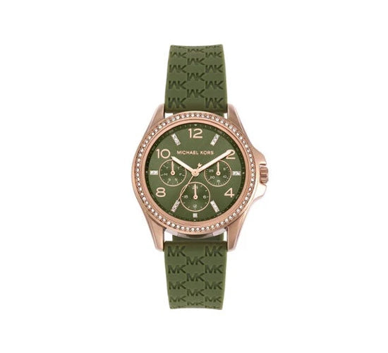 Michael Kors Pilot Women's Green Silicone Watch