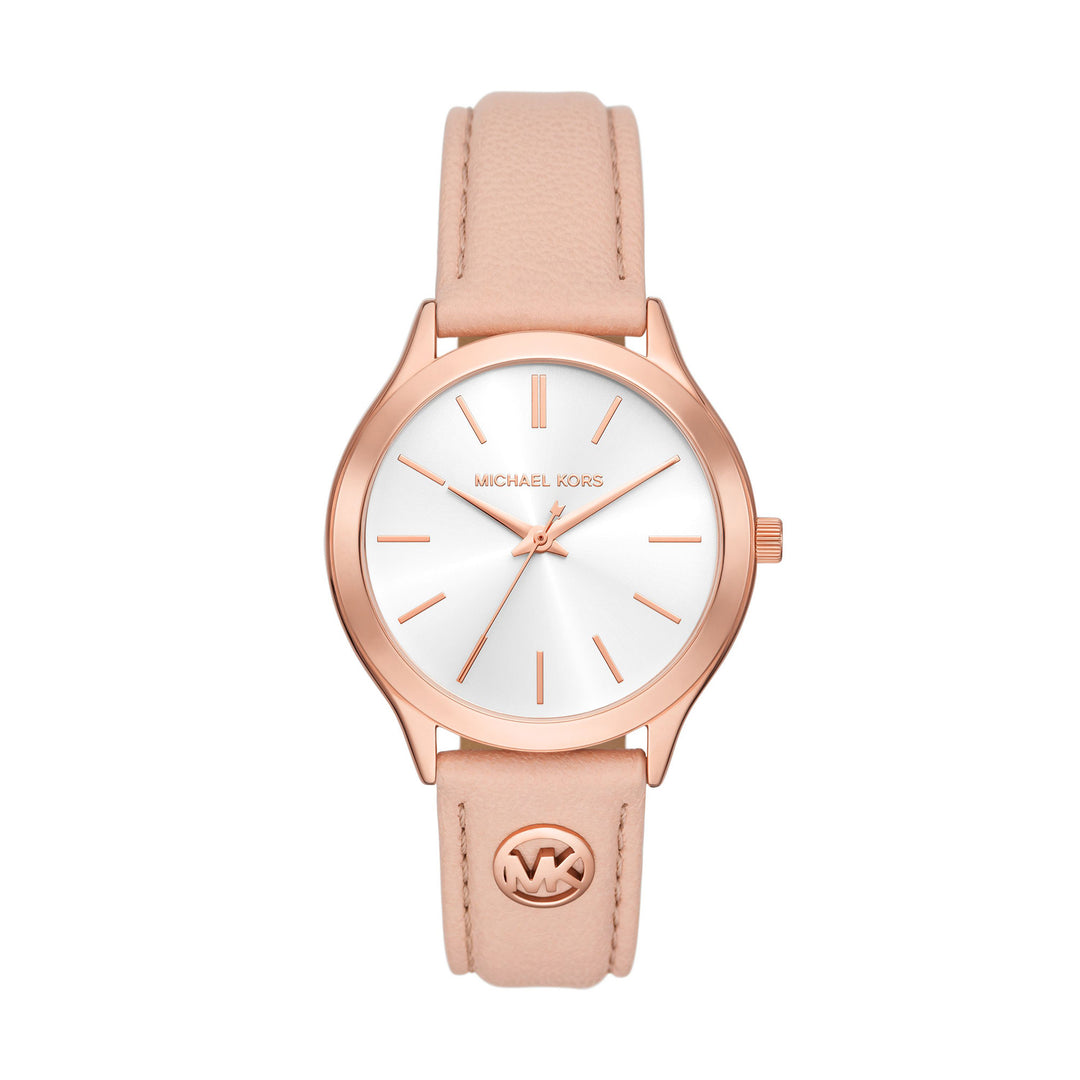 Michael Kors Slim Runway Women's Nude Leather Watch