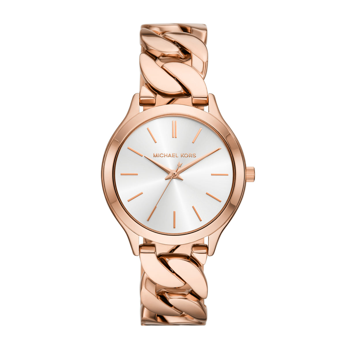 Michael Kors Women's Runway Three-Hand, Rose Gold-Tone Stainless Steel Watch