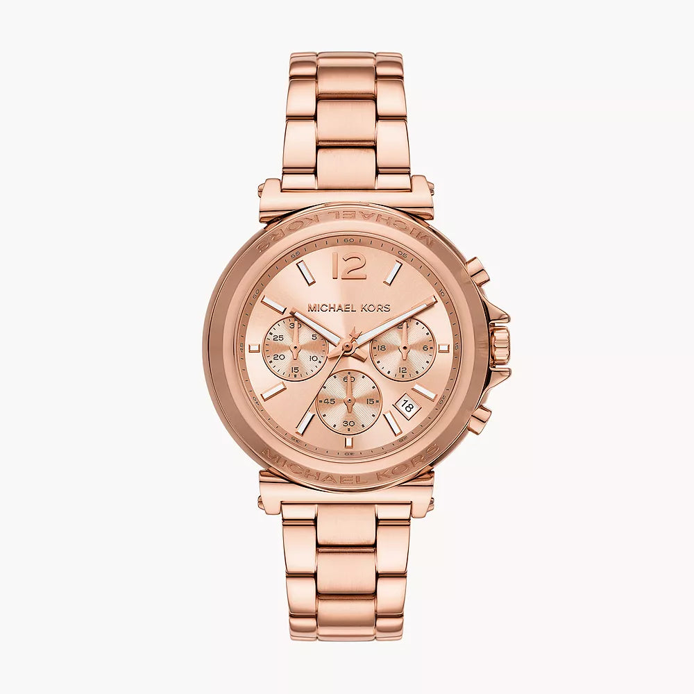 Michael Kors Maren Chronograph Rose Gold-Tone Stainless Steel Watch