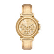 Michael Kors Maren Chronograph Gold Leather Watch