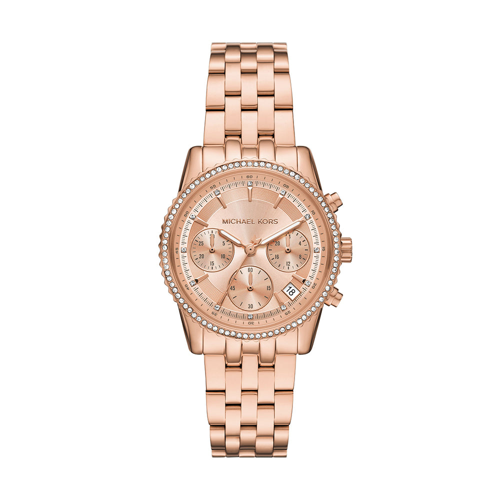 Michael Kors Mini Bryant Chronograph Rose Gold-Tone Stainless Steel Watch - MK7531
