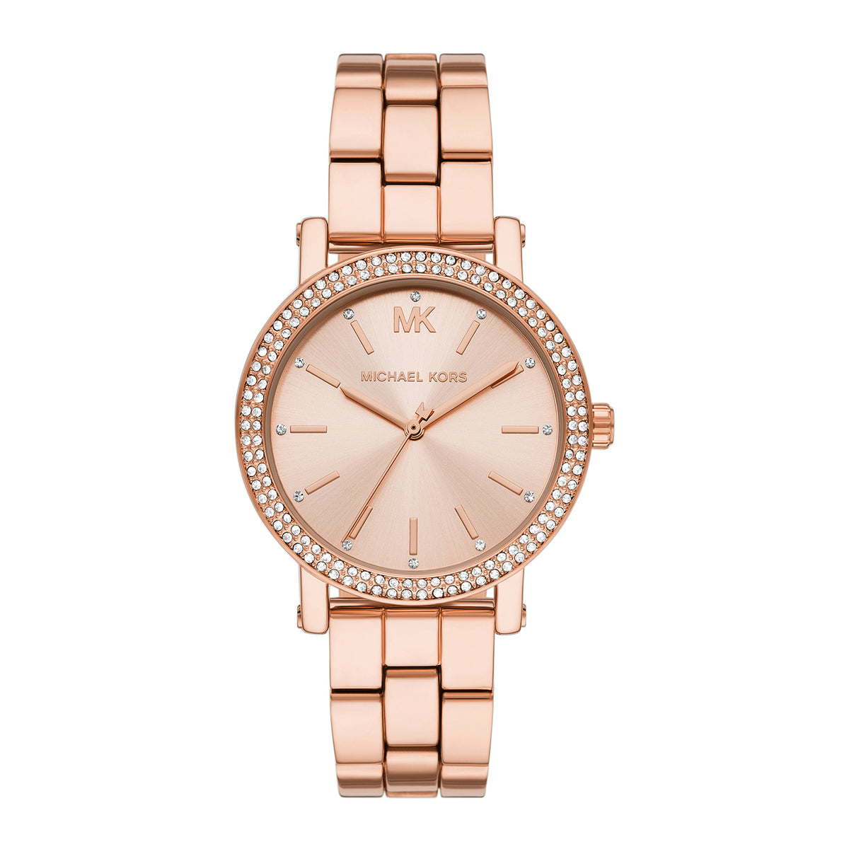 Michael Kors Women's Corey Three-Hand Rose Gold-Tone Stainless Steel Watch