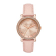 Michael Kors Women's Corey Three-Hand Pink Leather Watch