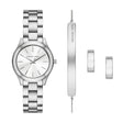 Michael Kors Women's Slim Runway Three-Hand Stainless Steel Watch Gift Set