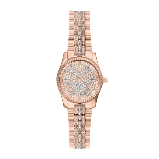 Michael Kors Women's Lexington Three-Hand Rose Gold-Tone Stainless Steel Watch