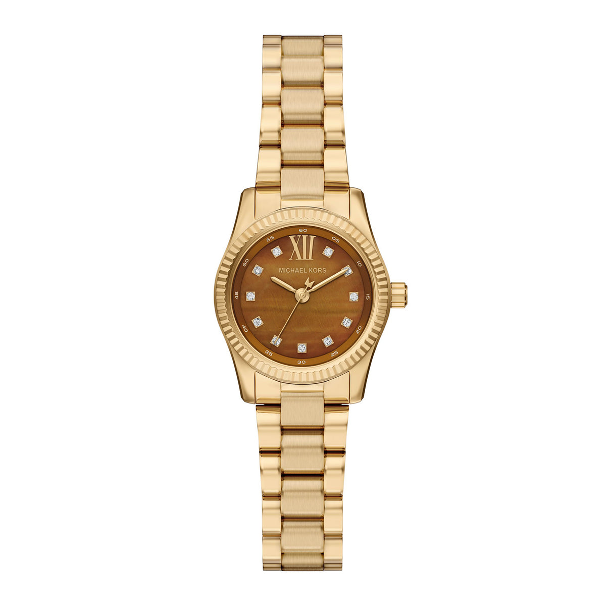 Michael Kors Women's Lexington Three-Hand Gold-Tone Stainless Steel Watch - MK7578