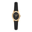 Michael Kors Women's Maude Three-Hand Black Leather Watch
