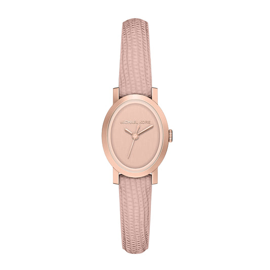 Michael Kors Women's Maude Three-Hand Pink Leather Watch