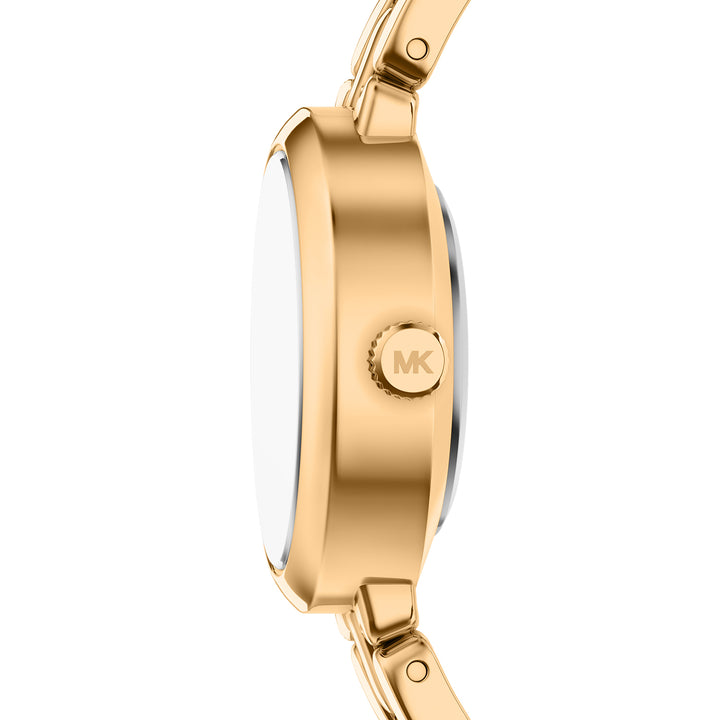 Michael Kors Women's Maude Three-Hand Gold-Tone Stainless Steel Watch and Bracelet Set