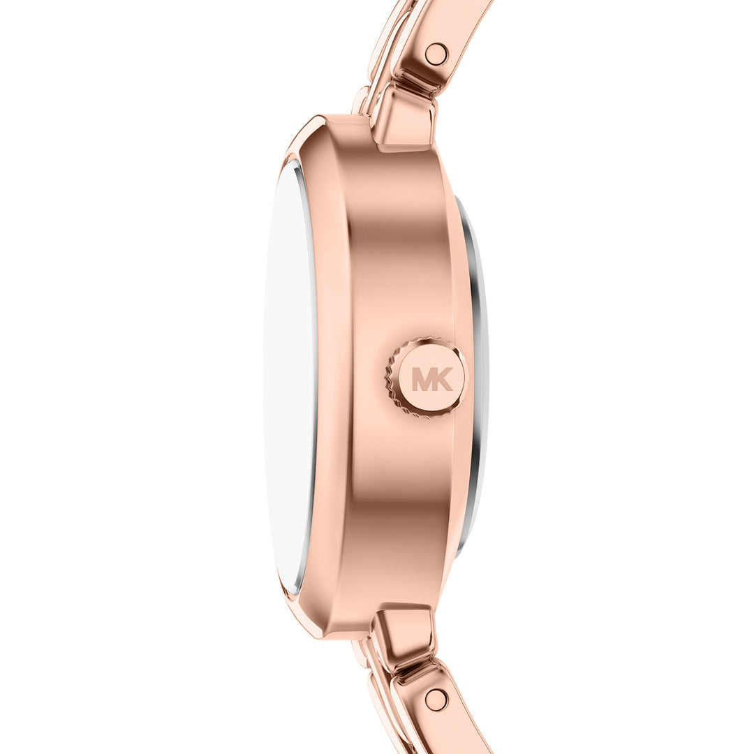 Michael Kors Women's Maude Three-Hand Rose Gold-Tone Stainless Steel Watch and Bracelet Set