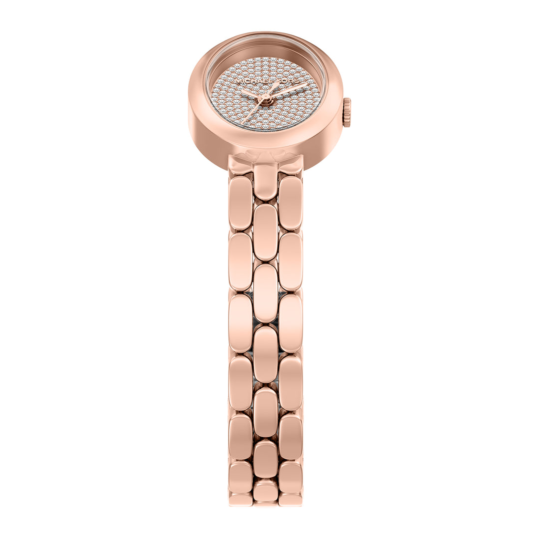 Michael Kors Women's Maude Three-Hand Rose Gold-Tone Stainless Steel Watch and Bracelet Set