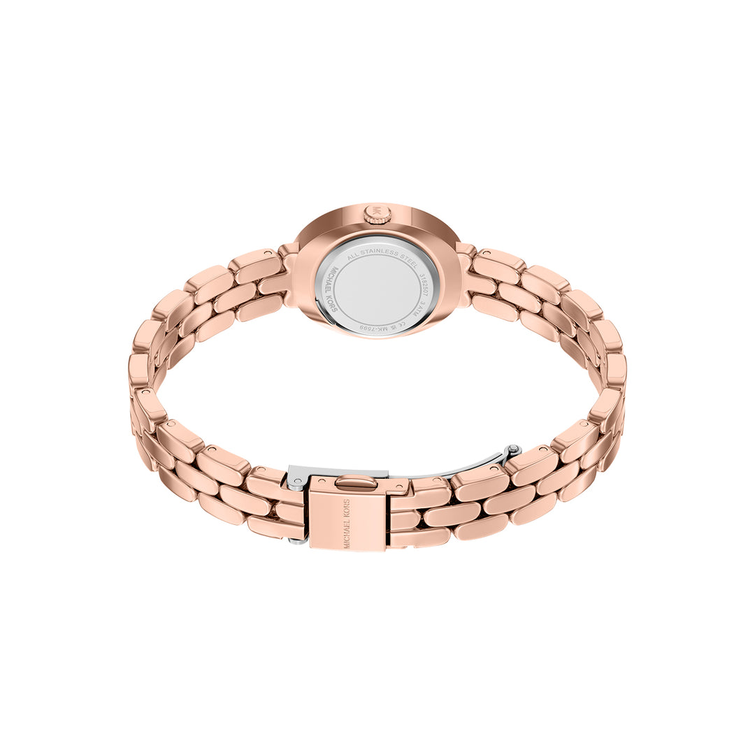 Michael Kors Women's Maude Three-Hand Rose Gold-Tone Stainless Steel Watch and Bracelet Set