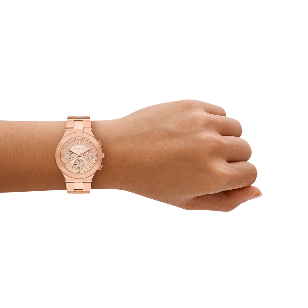 Michael Kors Women's Billie Chronograph Rose Gold-Tone Stainless Steel Watch