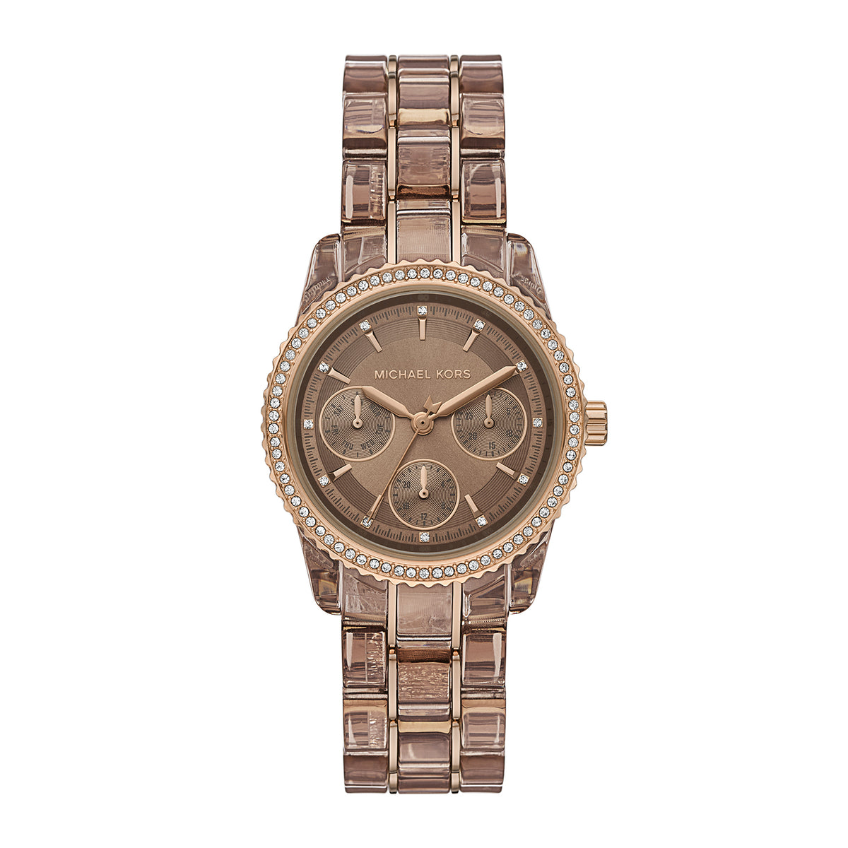 Michael Kors Women's Bryant Multifunction Beige Gold Acetate and Stainless Steel Watch - MK7606