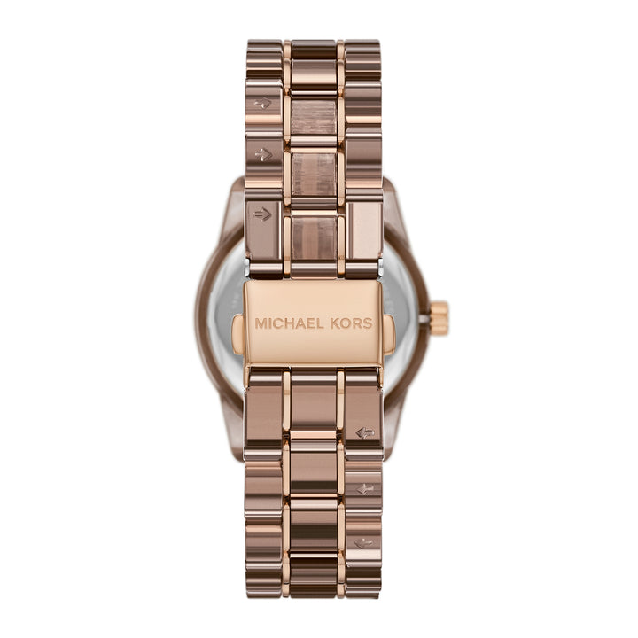 Michael Kors Women's Bryant Multifunction Beige Gold Acetate and Stainless Steel Watch