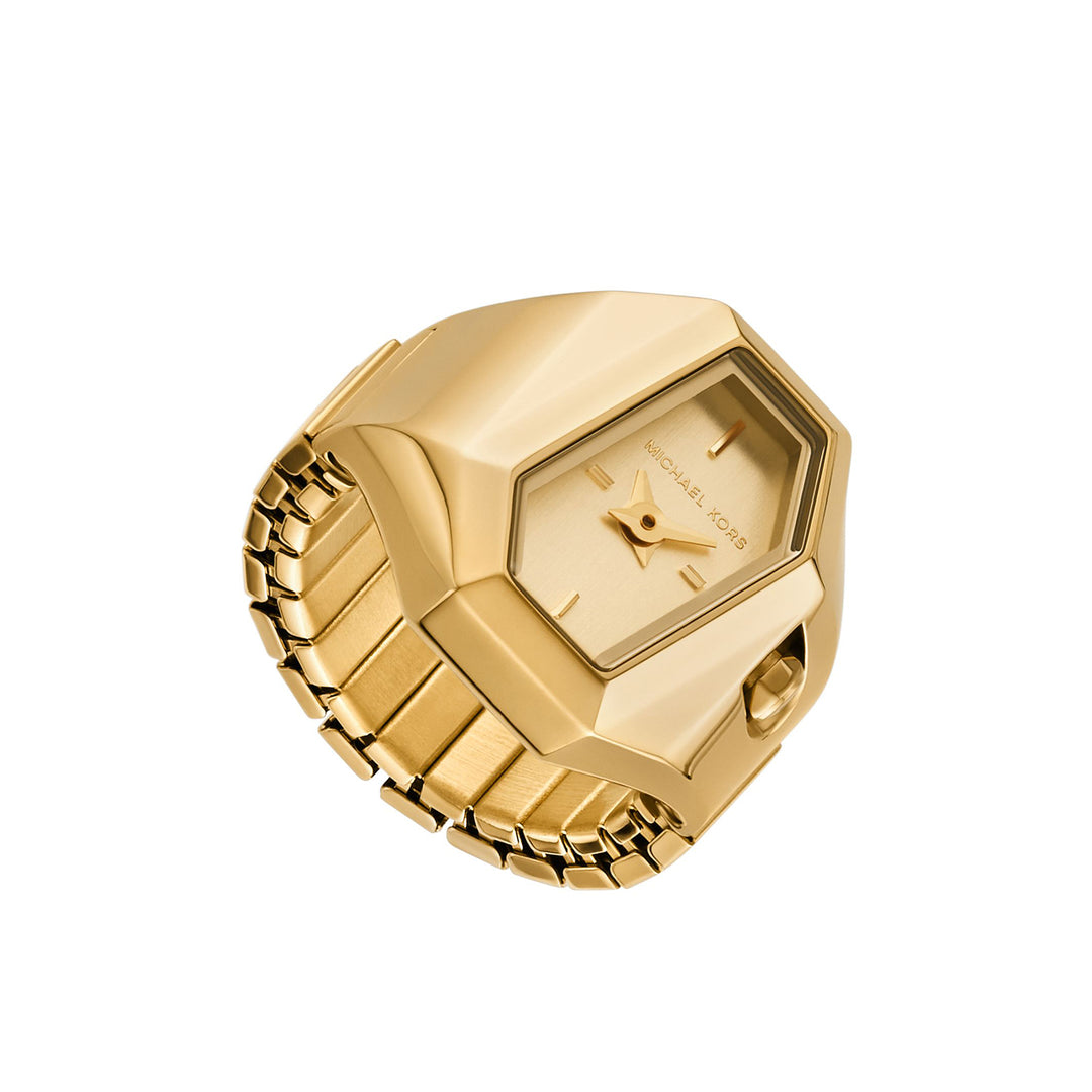 Michael Kors Women's Suri Two-Hand Gold-Tone Stainless Steel Watch Ring