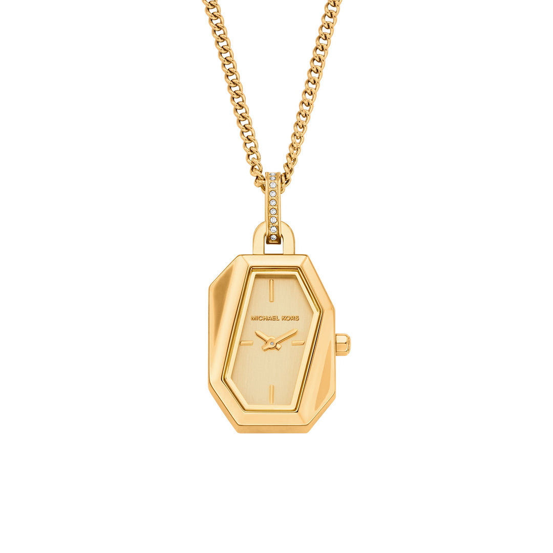 Michael Kors Women's Suri Two-Hand Gold-Tone Stainless Steel Watch Necklace