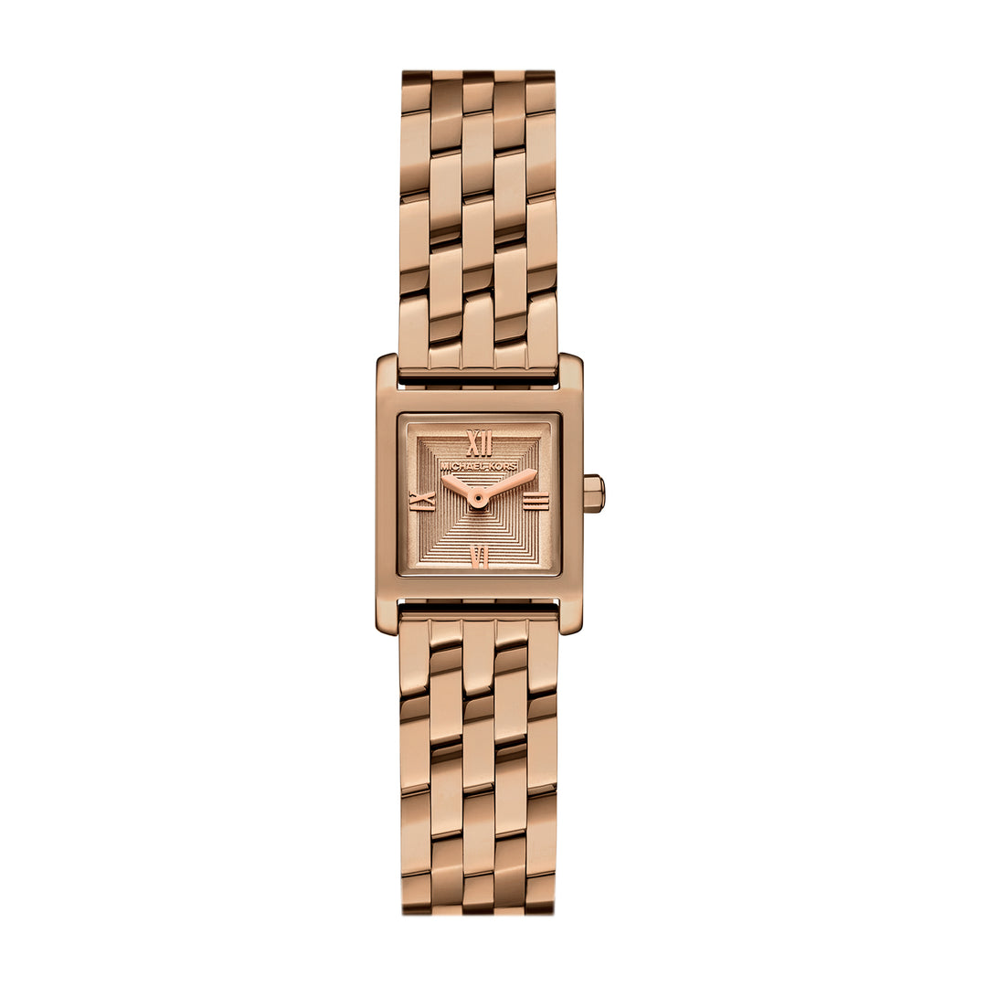 Michael Kors Women's Georgie Two-Hand Beige Gold-Tone Stainless Steel Watch