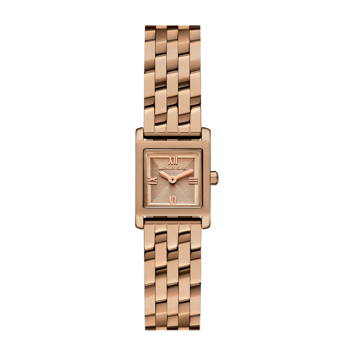Michael Kors Women's Georgie Two-Hand Beige Gold-Tone Stainless Steel Watch