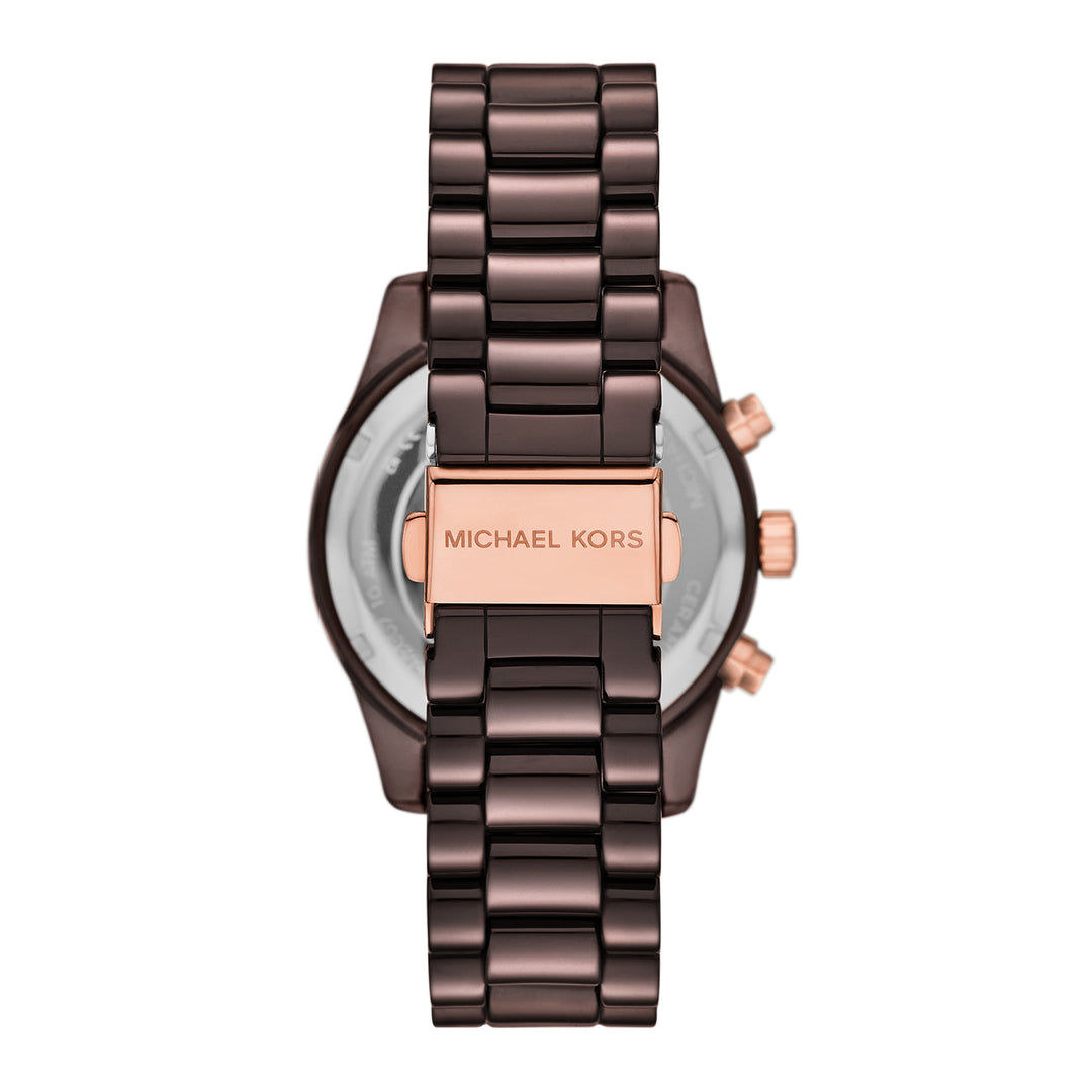 Michael Kors Women's Lexington Chronograph Brown Ceramic Watch