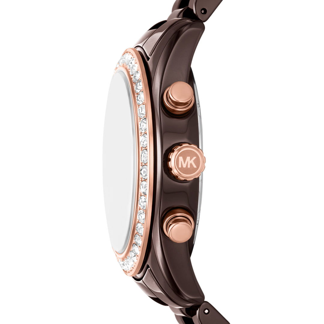 Michael Kors Women's Lexington Chronograph Brown Ceramic Watch