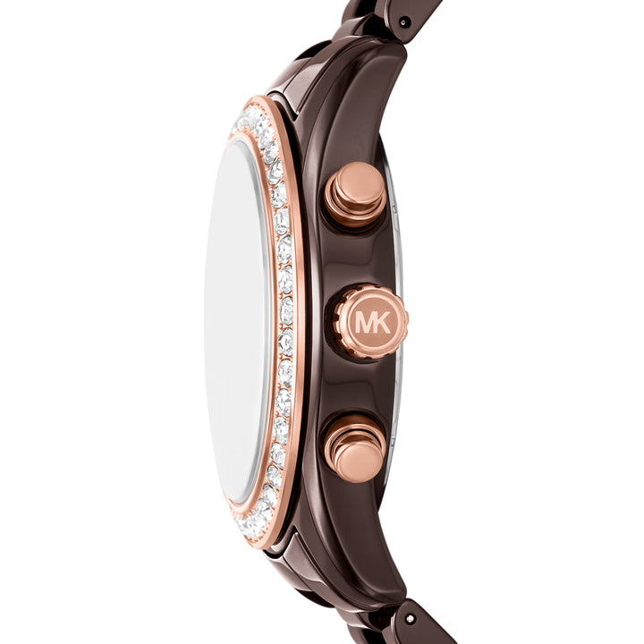 Michael Kors Women's Lexington Chronograph Brown Ceramic Watch