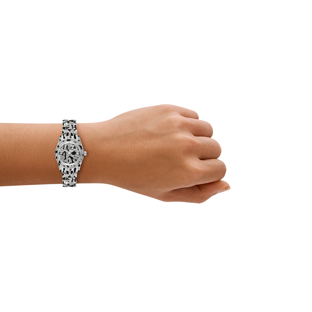 Michael Kors Women's Lexington Three-Hand Animal Print Stainless Steel Watch