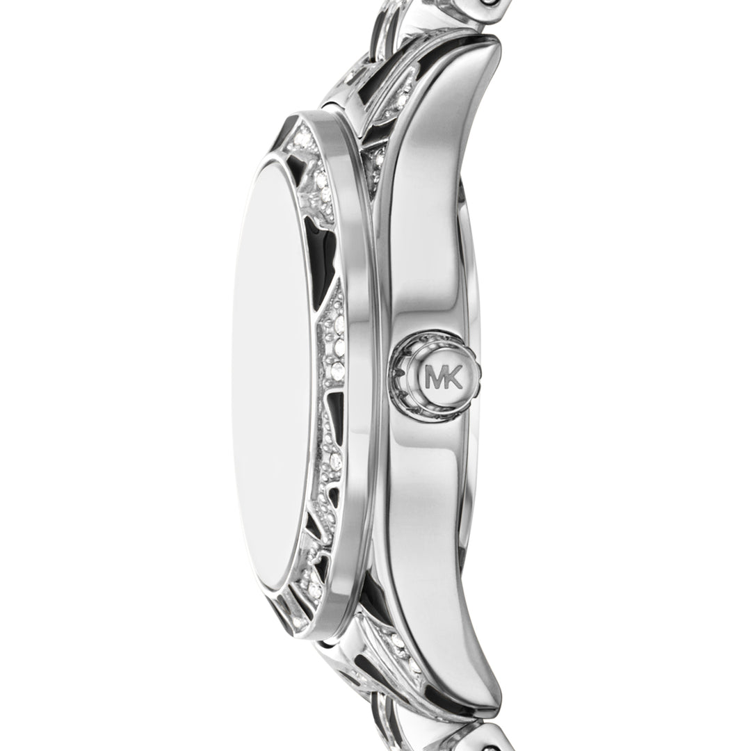 Michael Kors Women's Lexington Three-Hand Animal Print Stainless Steel Watch