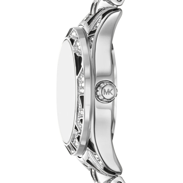 Michael Kors Women's Lexington Three-Hand Animal Print Stainless Steel Watch