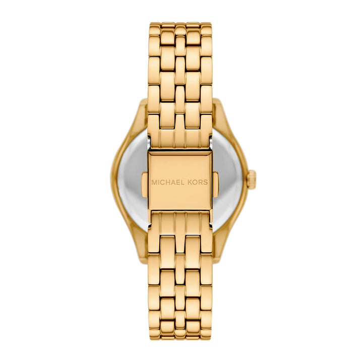 Michael Kors Women's Harlowe Three-Hand Gold-Tone Stainless Steel Watch